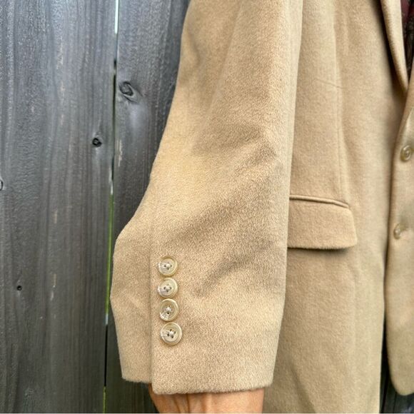 Lauren Ralph Lauren Blazer Men’s Size 42-R Beige 100% Camel Formal Wedding Work - Picture 6 of 11